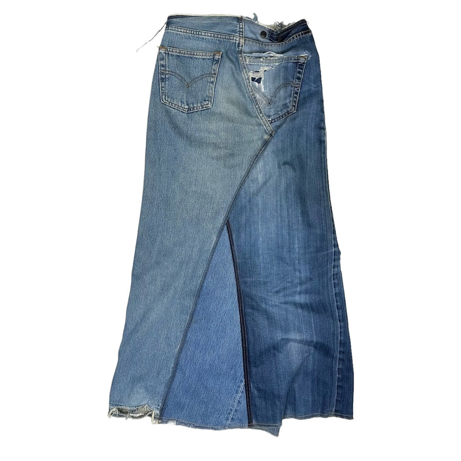 Rebuild by Needles Maxi Denim Skirt - Vintage Inspired High Waist Long Skirt for Women | Perfect for Casual Outfits, Streetwear & Boho Fashion