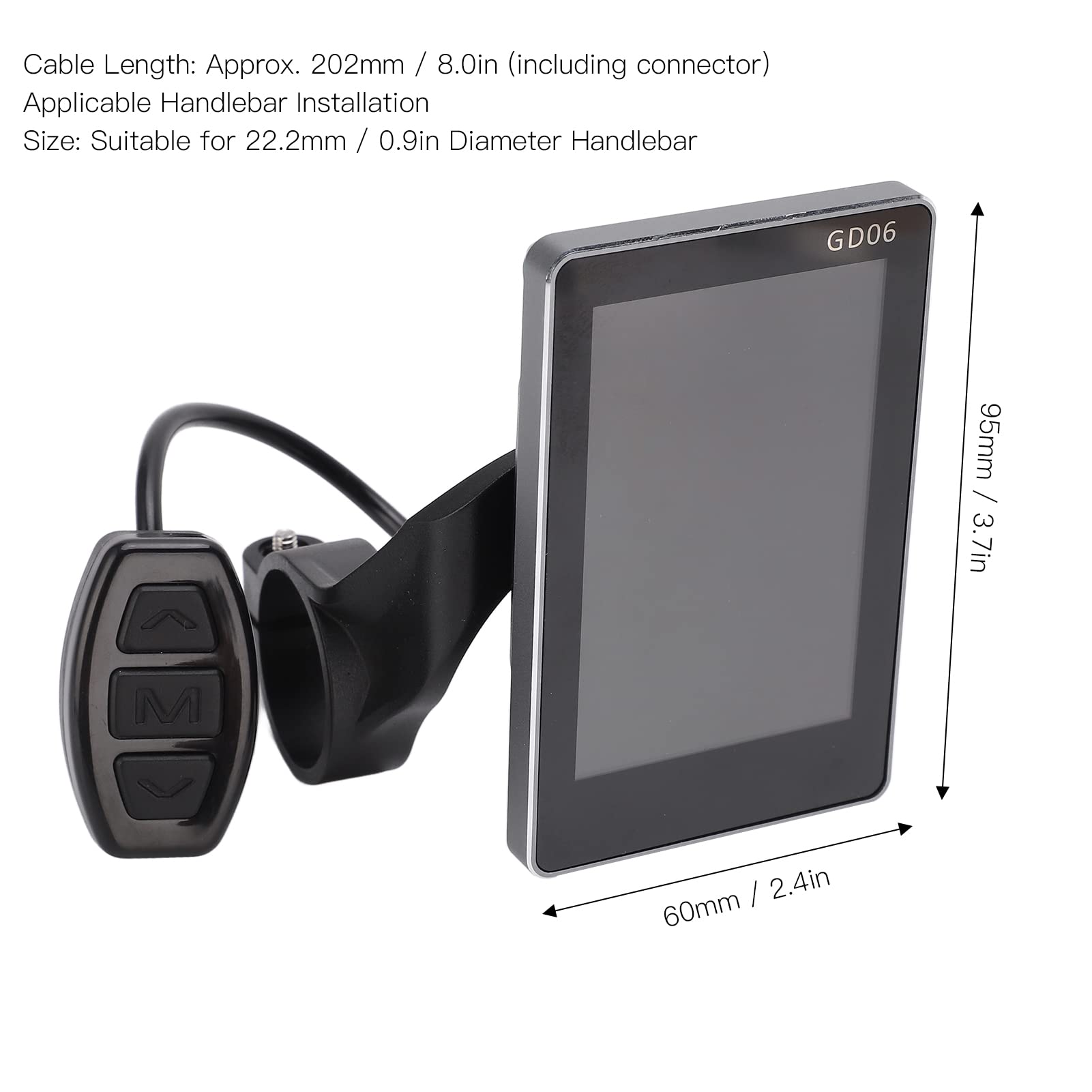 Junlucki 36V 48V Electric Bike LCD Display Meter - Waterproof Motor Controller Panel with Bright Screen for E-Bikes & Scooters - Perfect for Commuting, Delivery & Outdoor Adventures