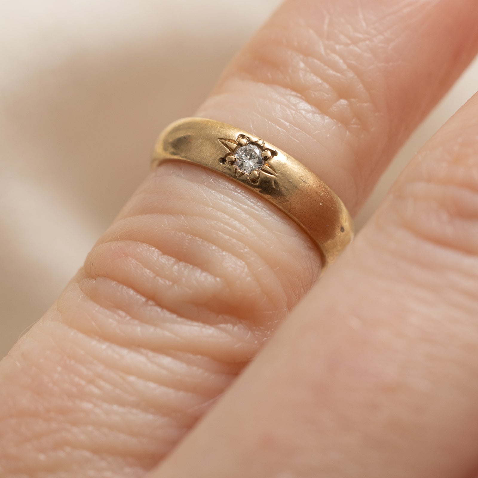 0.03ct Star Set Diamond Wedding Band Ring - Size 1.5 | Elegant Stackable Ring for Engagement, Anniversary & Everyday Wear | Dainty Fine Jewelry Gift for Women