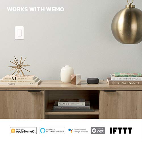WeMo Smart Light Switch 2nd Generation - WiFi Enabled, Works with Alexa & Google Home - Perfect for Home Automation & Smart Lighting Control