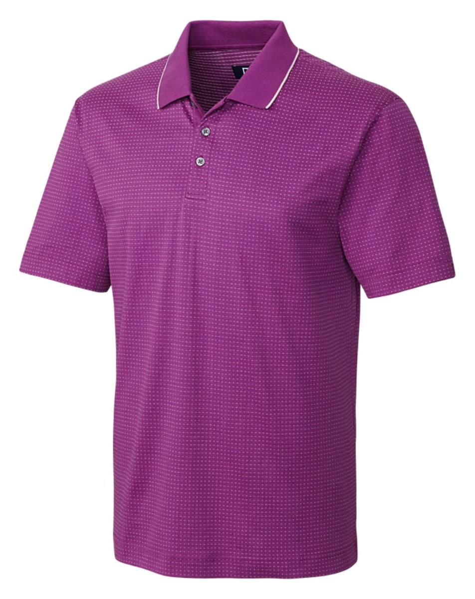 Cutter & Buck Men's Bryce Jacquard Polo Shirt - Breathable, Moisture-Wicking Golf & Casual Wear for Men