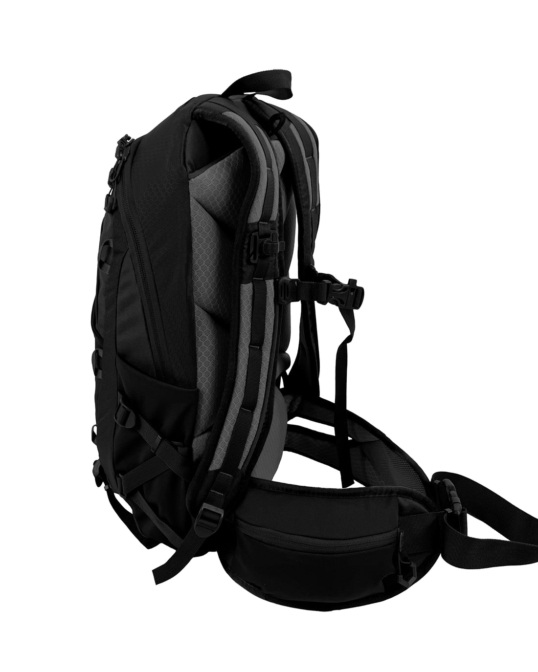 Black Wolf Tumut 25L Backpack - Lightweight Hiking Backpack for Men & Women, Water-Resistant Daypack for Outdoor Adventures, Travel & Camping