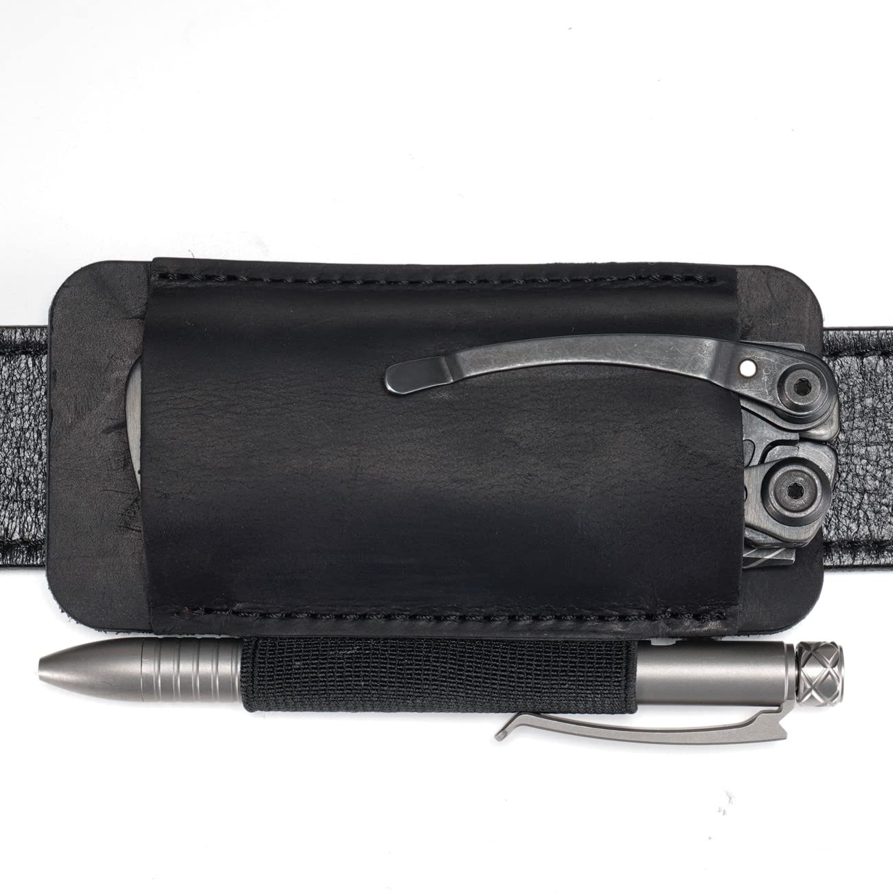 Premium Leather Knife Sheath for Belt - VIPERADE PJ33 Horizontal Carry Pocket Knife Holster | Durable Folding Knife Holder for Hunting, Camping & Outdoor Activities