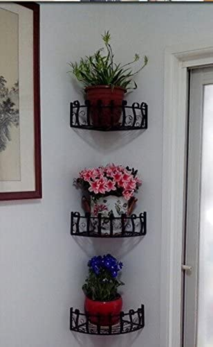 Rustic Iron Floating Bathroom Shelf - White Wall Mounted Corner Shelf for Over Toilet Storage | Farmhouse Organizer for Bathroom, Bedroom, Living Room & Kitchen Decor | Perfect for Small Spaces & Home Organization