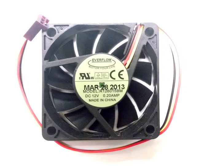 Everflow 60x60x15mm Medium Speed Dual Ball Bearing 12V DC Cooling Fan R126015BM - Perfect for PC Cooling, Electronics Ventilation & DIY Projects