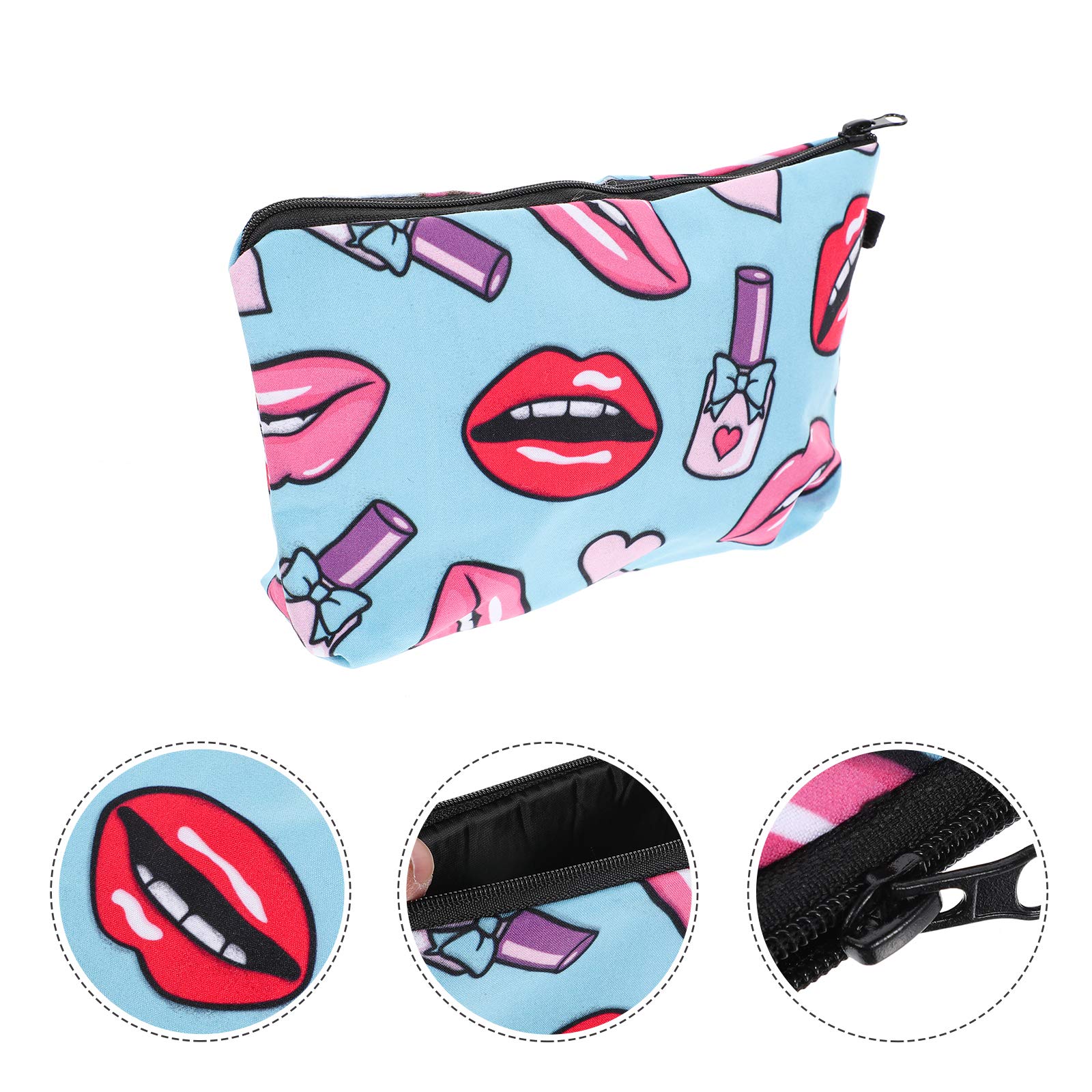 3D Printed Polyester Makeup Bag - Waterproof Cosmetic Organizer for Travel, Storage & Daily Use | Portable Lipstick & Beauty Essentials Case | Perfect for Gym, Vacation & On-the-Go Touch Ups