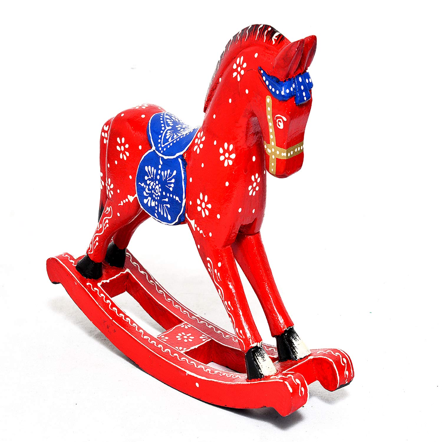 Handmade Wooden Rocking Horse Decor - Unique Balance Art Figurine for Home Office Desk, Living Room & Nursery | Kids Toy & Stress Relief Gift for Adults | Perfect for Feng Shui, Baby Showers & Minimalist Home Decor
