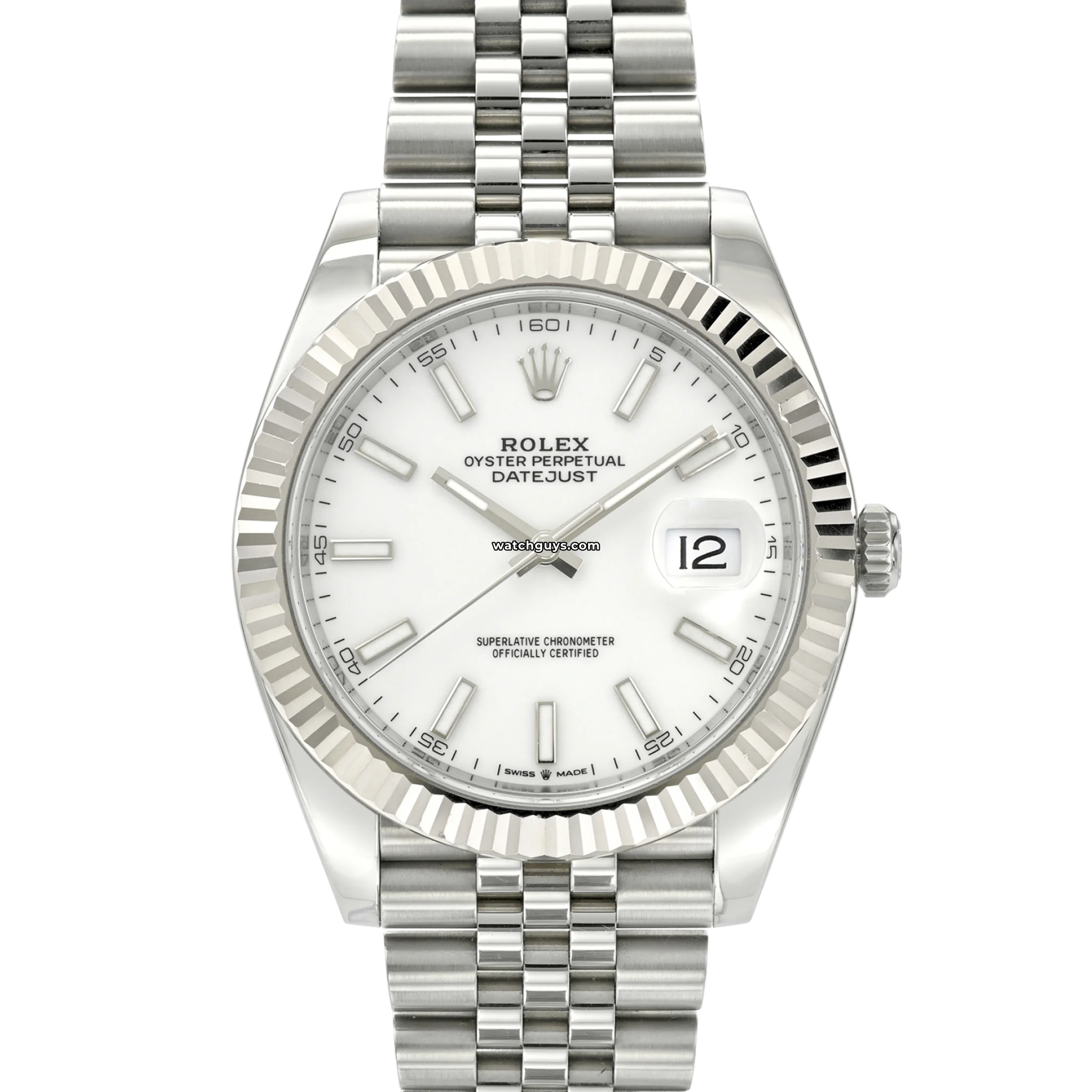 Rolex Datejust 126334 Stainless Steel Watch with White Dial & Jubilee Bracelet - Perfect for Business Meetings, Formal Events & Luxury Gifts