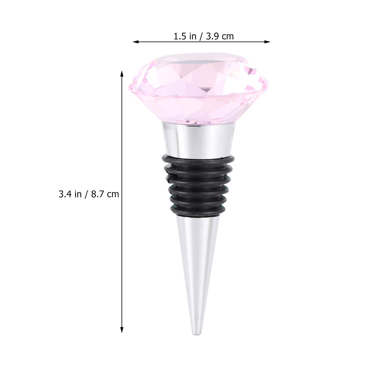 Premium Crystal Wine Bottle Stopper - Elegant Metal Cork Sealer for Wine Preservation | Perfect for Parties, Weddings & Home Bars