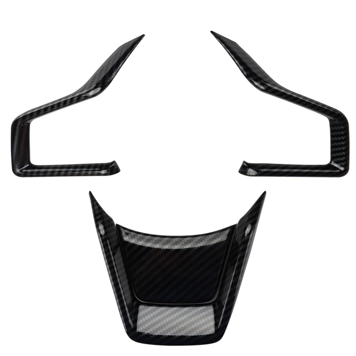 INTGET 4PCS Carbon Fiber Steering Wheel Stickers for Subaru Outback Legacy Crosstrek Forester Ascent Impreza (2018-2025) - Durable Trim Cover & Panel Frame Upgrade for Enhanced Interior Style & Grip