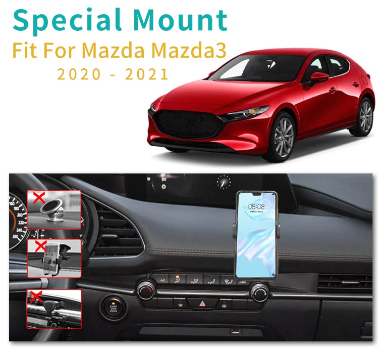 BEHAVE Adjustable Car Phone Holder for Mazda3 2019-2023 - Universal Vent Mount Compatible with iPhone 15/14/13, Samsung Galaxy S23/S22, All Smartphones - Perfect for GPS Navigation & Hands-Free Driving