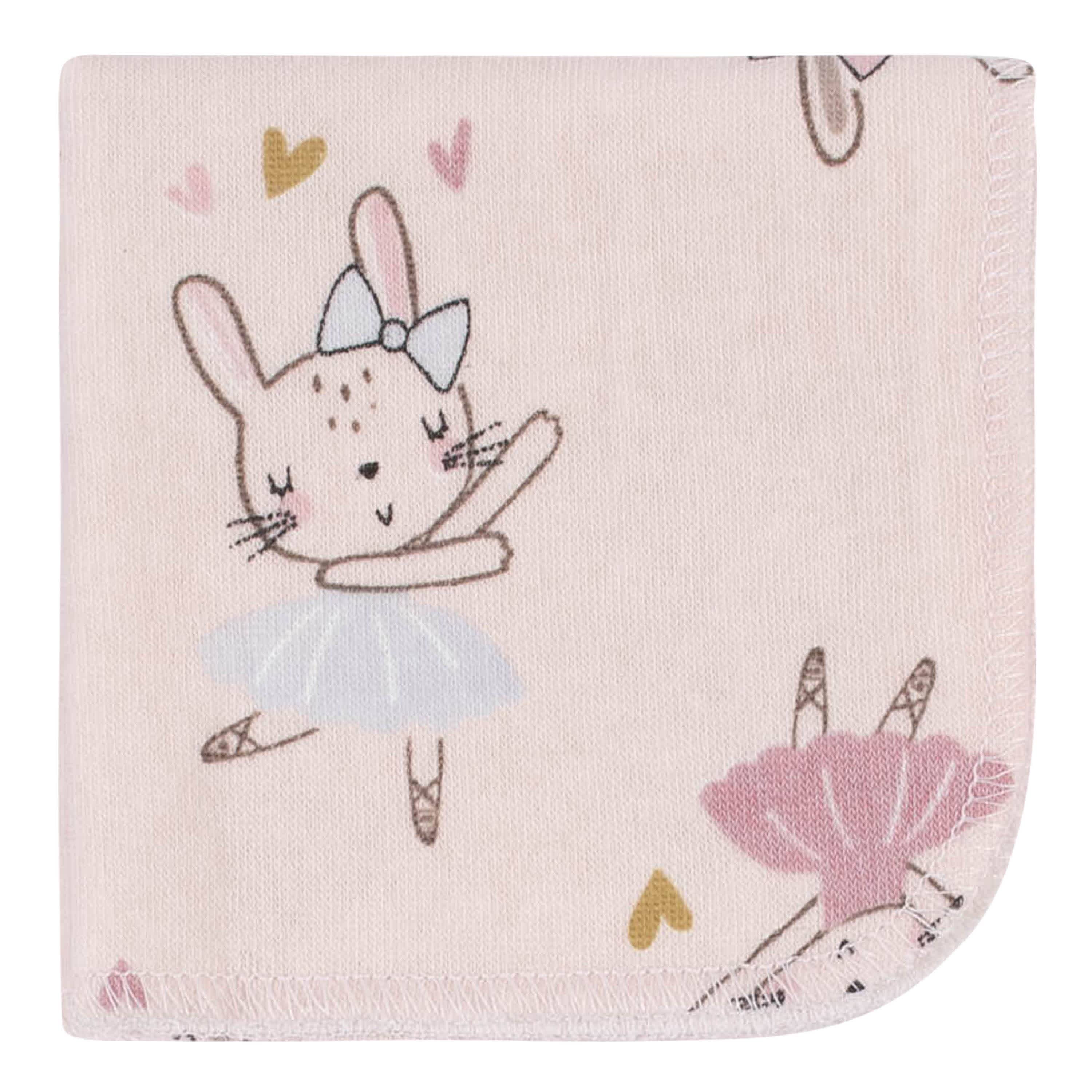 12-Piece Girls Bunny Ballerina Hooded Towel and Washcloth Set - Soft Bath Towels for Toddlers & Kids - Perfect for Bath Time, Swimming, and Spa Days