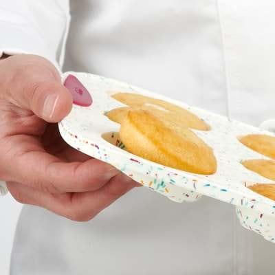 12-Count Confetti Silicone Donut Baking Pan Set - Non-Stick, Flexible, and Durable for Perfect Homemade Donuts - Ideal for Birthday Parties, Baby Showers, and Holiday Baking