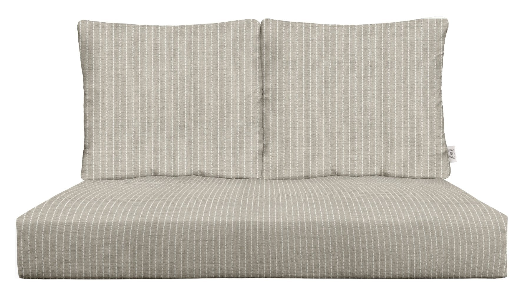 Sunbrella Designer Fusion Trail Deep Seating Pillow Back Loveseat Cushion Set - Water-Resistant Outdoor Patio Furniture Cushions for Porch, Deck & Garden Lounge