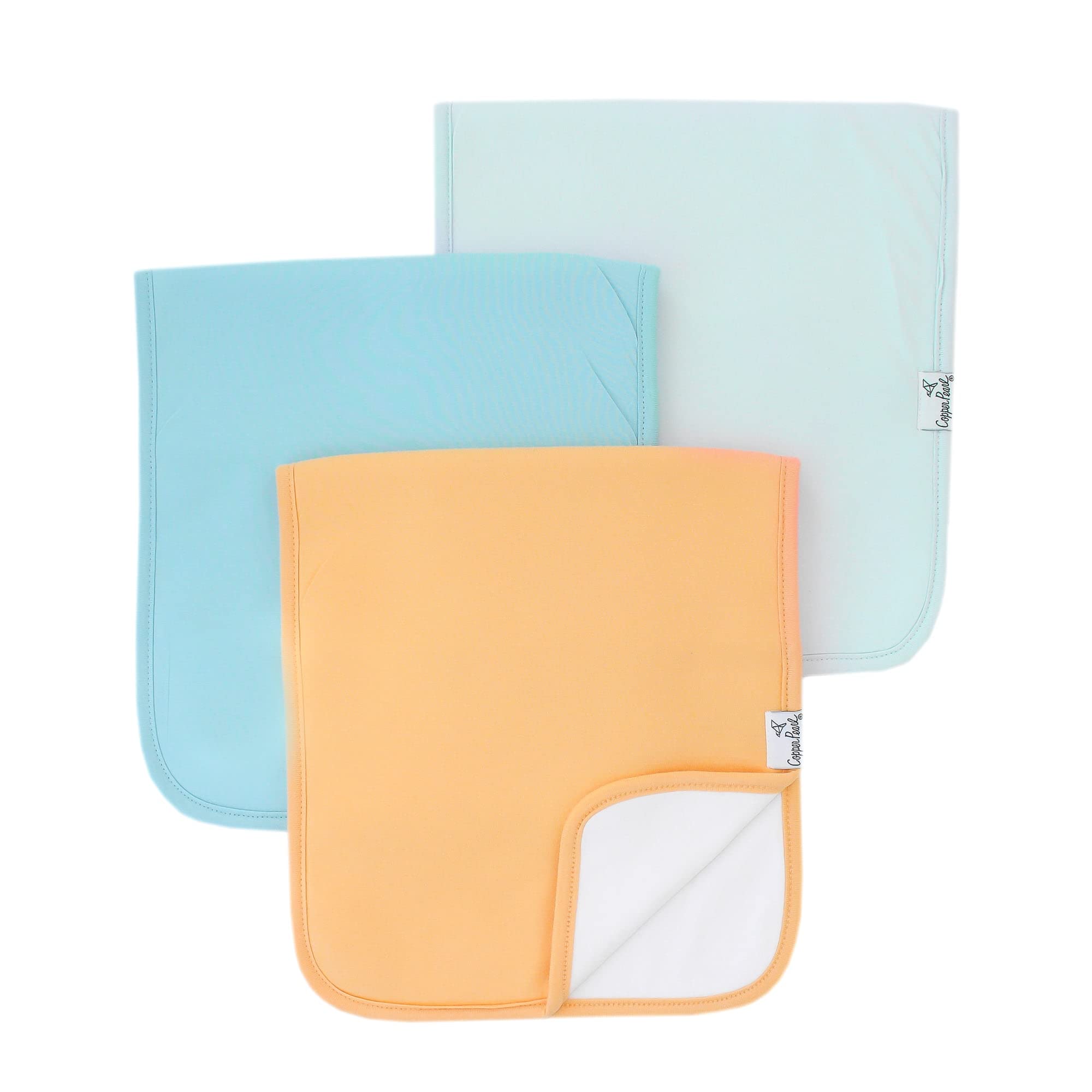 Premium Baby Burp Cloths 3-Pack - Ultra Soft Cotton Spit Up Rags with 3 Absorbent Layers, 21