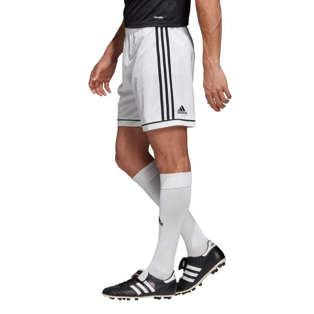 Adidas Youth Squadra 17 Soccer Shorts - White/Black - Breathable Athletic Shorts for Boys - Perfect for Training, Games & Casual Wear