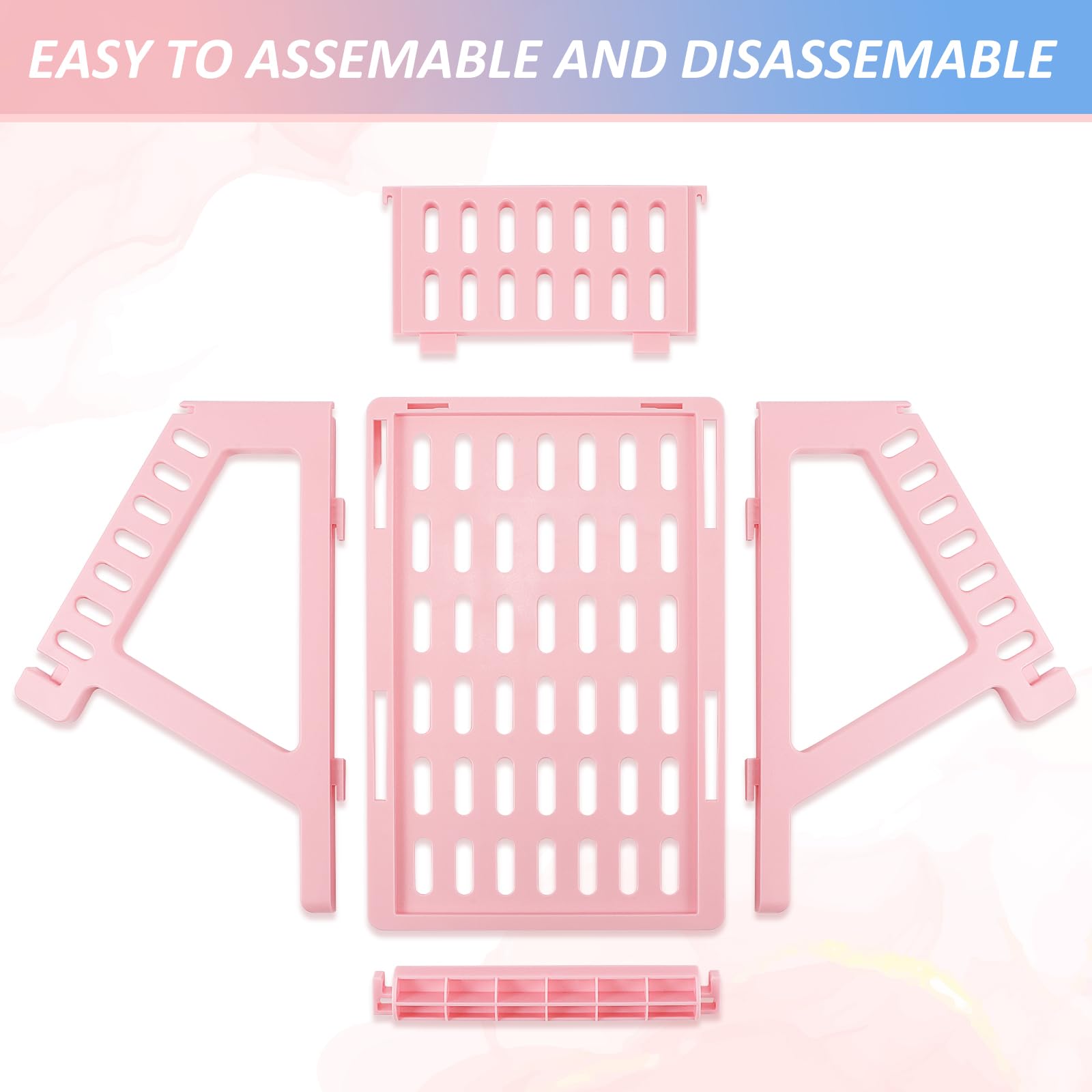 Thermal Label Holder for Shipping Labels - Desktop Stand for Rolls & Fanfold Labels - Durable Printer Accessory for Home & Office Use (Pink, Small) - Perfect for E-commerce, Warehouse & Small Business Shipping