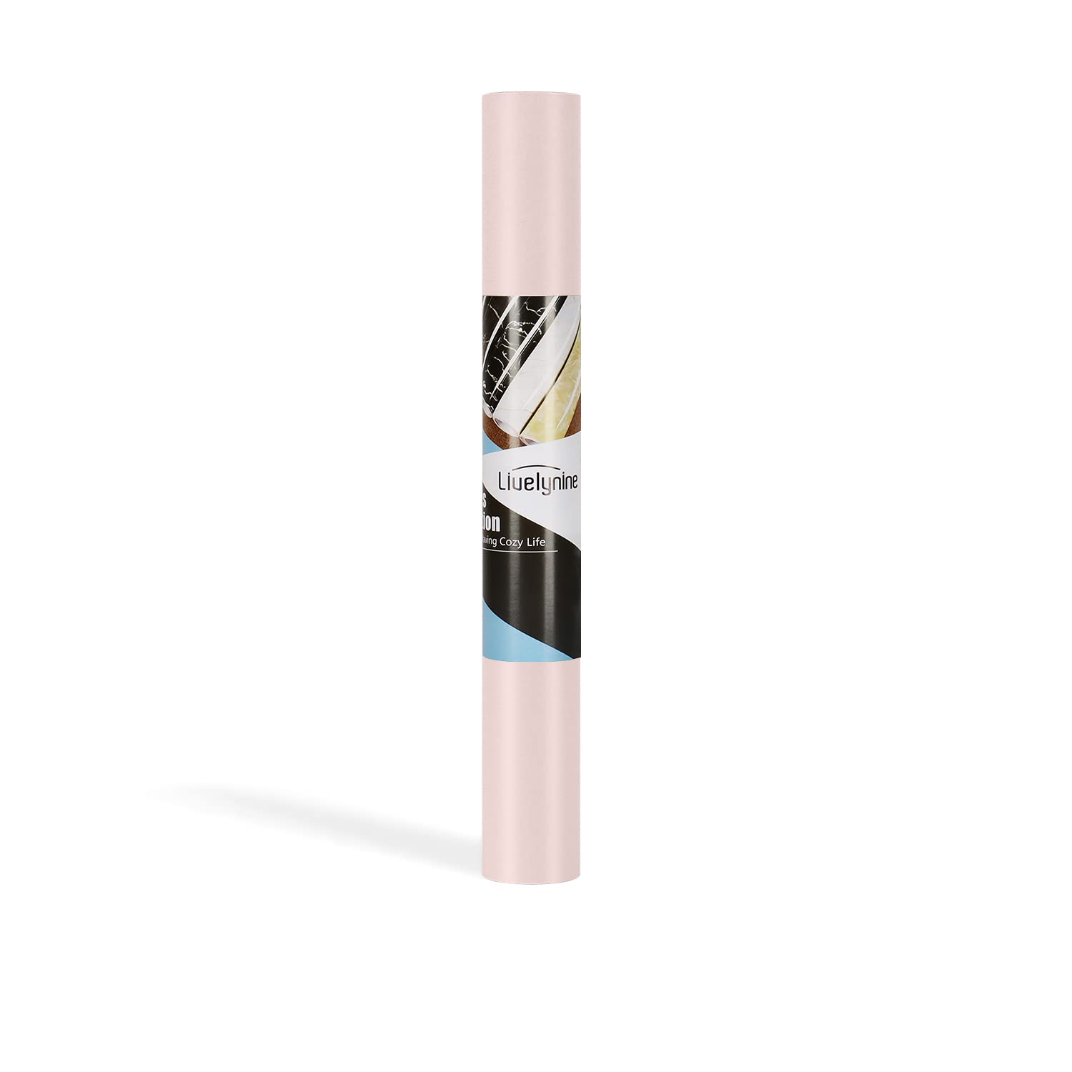 Livelynine 15.8x394 Inch Light Pink Peel and Stick Wallpaper - Self-Adhesive Removable Contact Paper for Bedroom, Kids Room, Nursery, Bathroom, Dorm, Classroom, Locker, Desk & Cabinet - Blush Pink Wall Decor for Girls & Teens - Perfect for DIY Home Decor, Furniture Makeover and Room Renovation