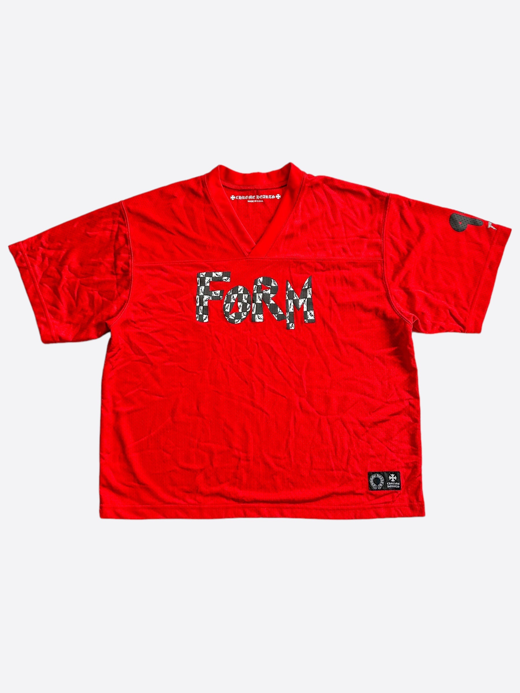 Chrome Hearts Matty Boy Red Form Mesh Jersey T-Shirt for Men - Stylish Streetwear & Casual Outfit for Everyday Wear