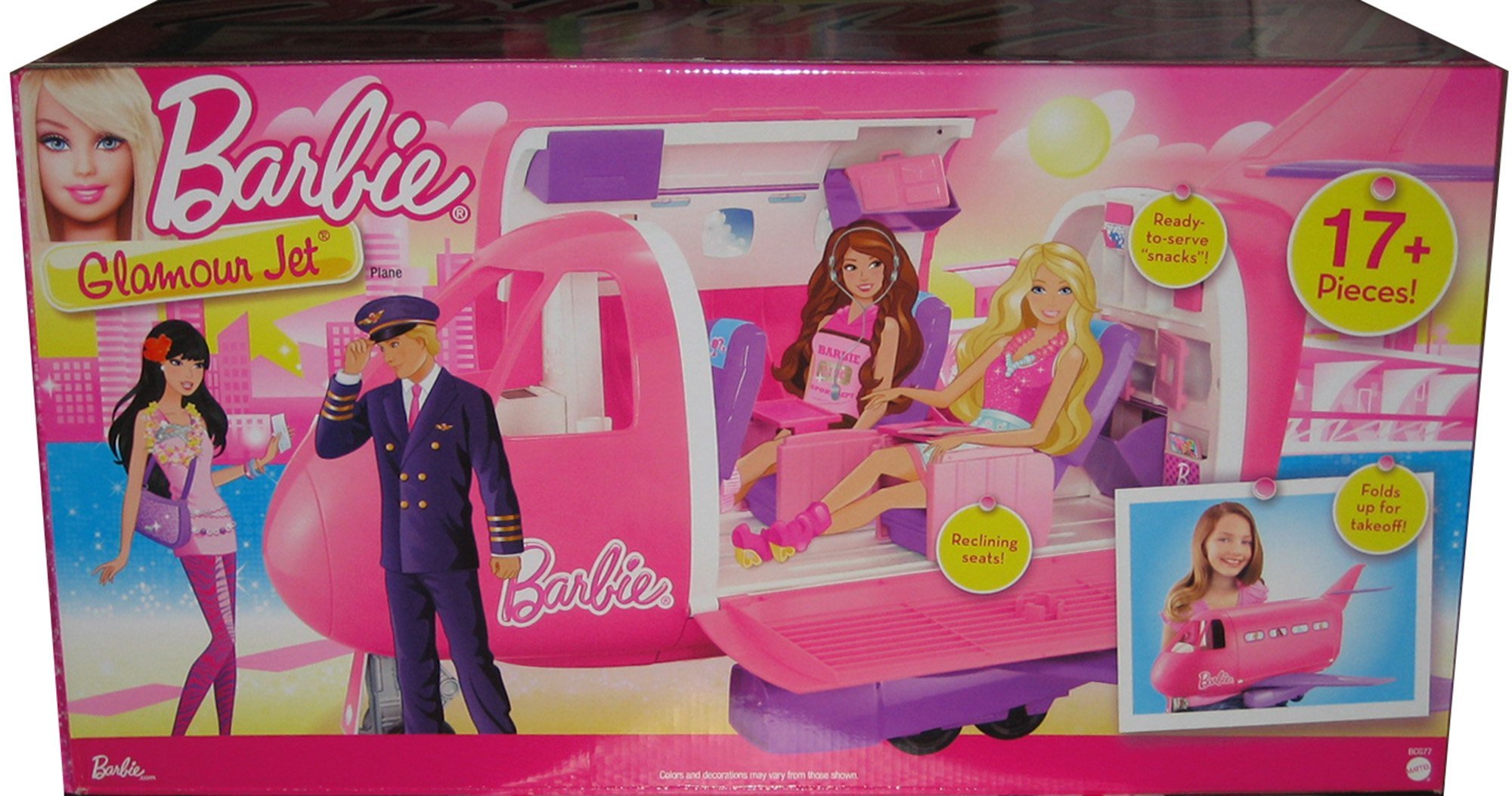 Barbie Glamour Jet Pink Doll Airplane Playset - Dream Travel Adventures for Kids | Perfect for Imaginative Play, Birthday Gifts & Collectors