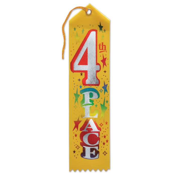 4th Place Award Ribbon - Premium Quality 4th Place Prize Ribbons for Competitions, Sports Events & School Awards - Perfect for Track Meets, Science Fairs & Recognition Ceremonies