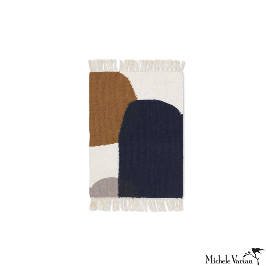 Modern Abstract Shapes Merge Rug - Non-Slip Soft Area Rug for Living Room, Bedroom, Office - Boho Chic Home Decor for Cozy Spaces