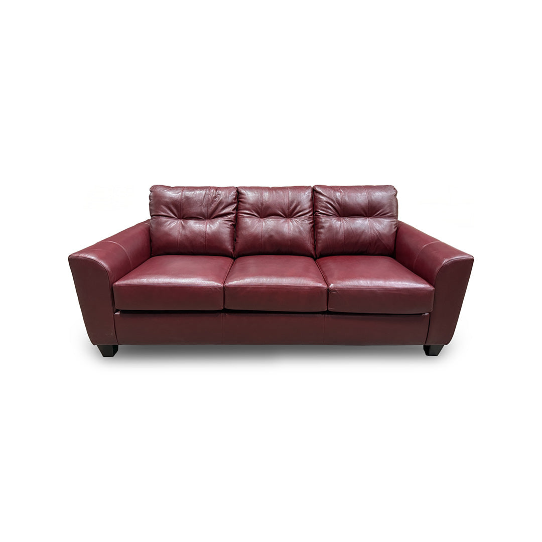 Premium Denton Leather Sofa - Genuine Leather, Modern Design, Comfortable & Durable - Perfect for Living Room, Office, or Lounge Areas