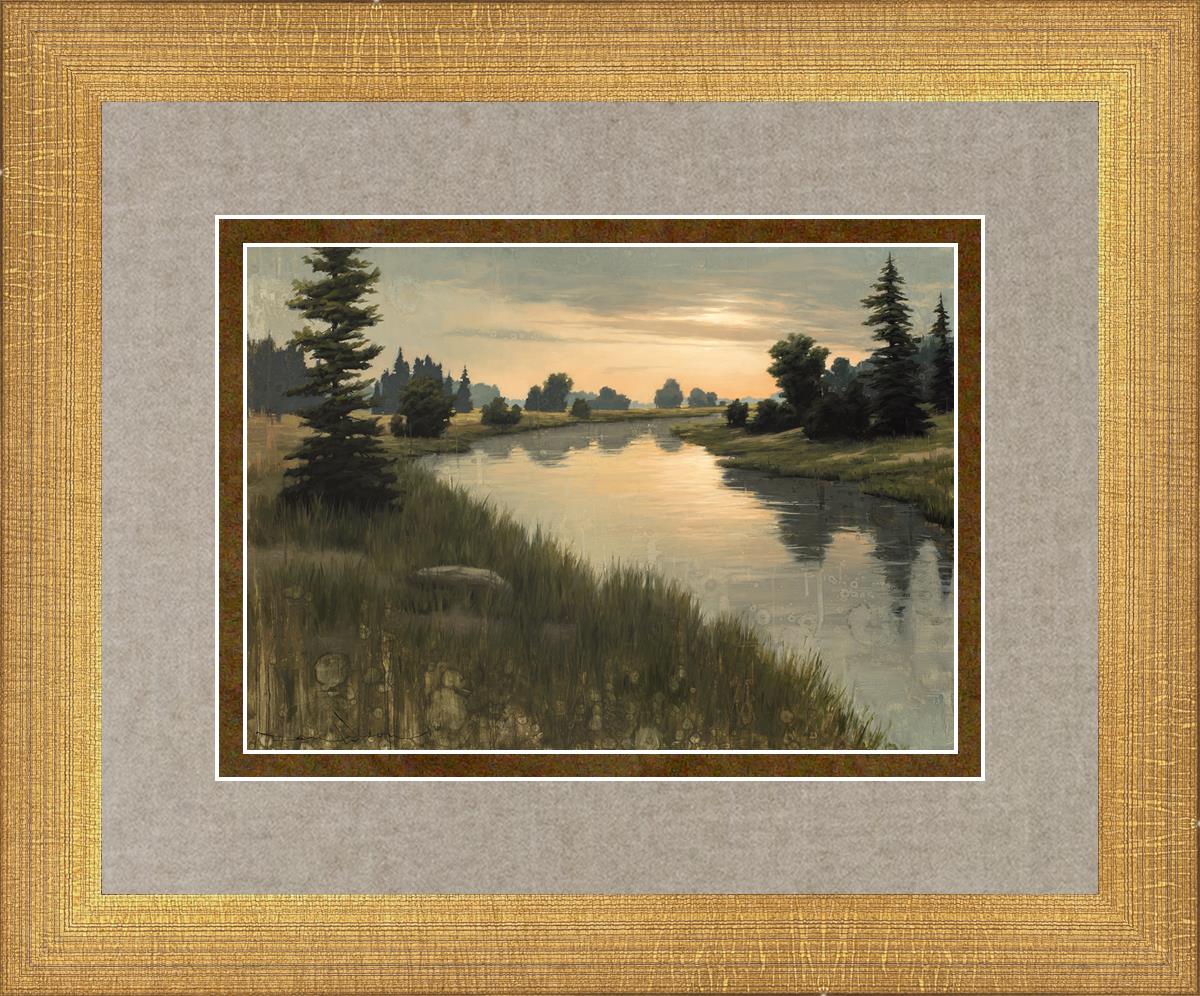 Calming Dusk By Dan Wilson - Relaxing Home Decor Painting for Living Room & Bedroom - Perfect Wall Art for Stress Relief & Meditation Spaces