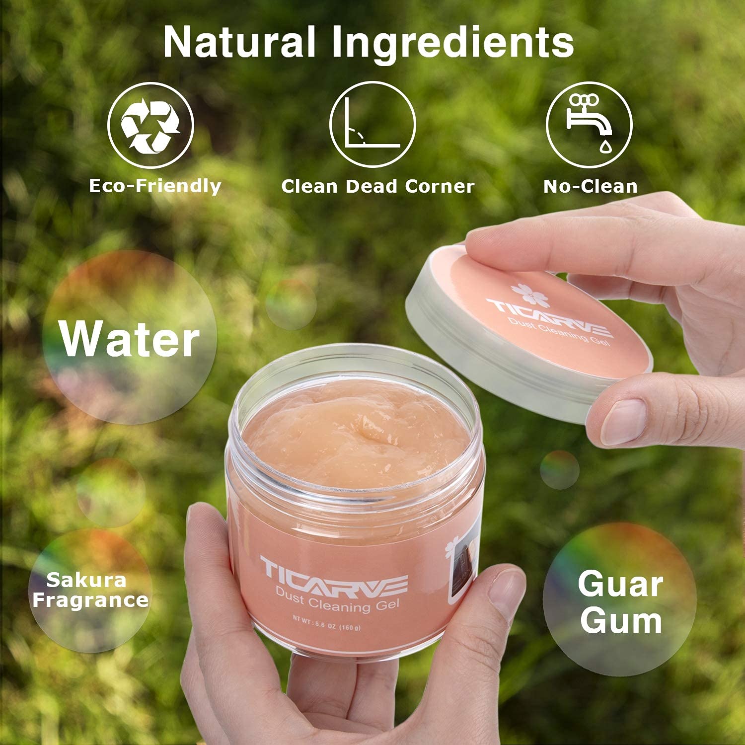 TICARVE Car Cleaning Gel - Universal Dust Cleaner Putty for Car Detailing Tools & Kits (Purple & Orange) - Perfect for Dashboard, Vents, Keyboard & Hard-to-Reach Areas