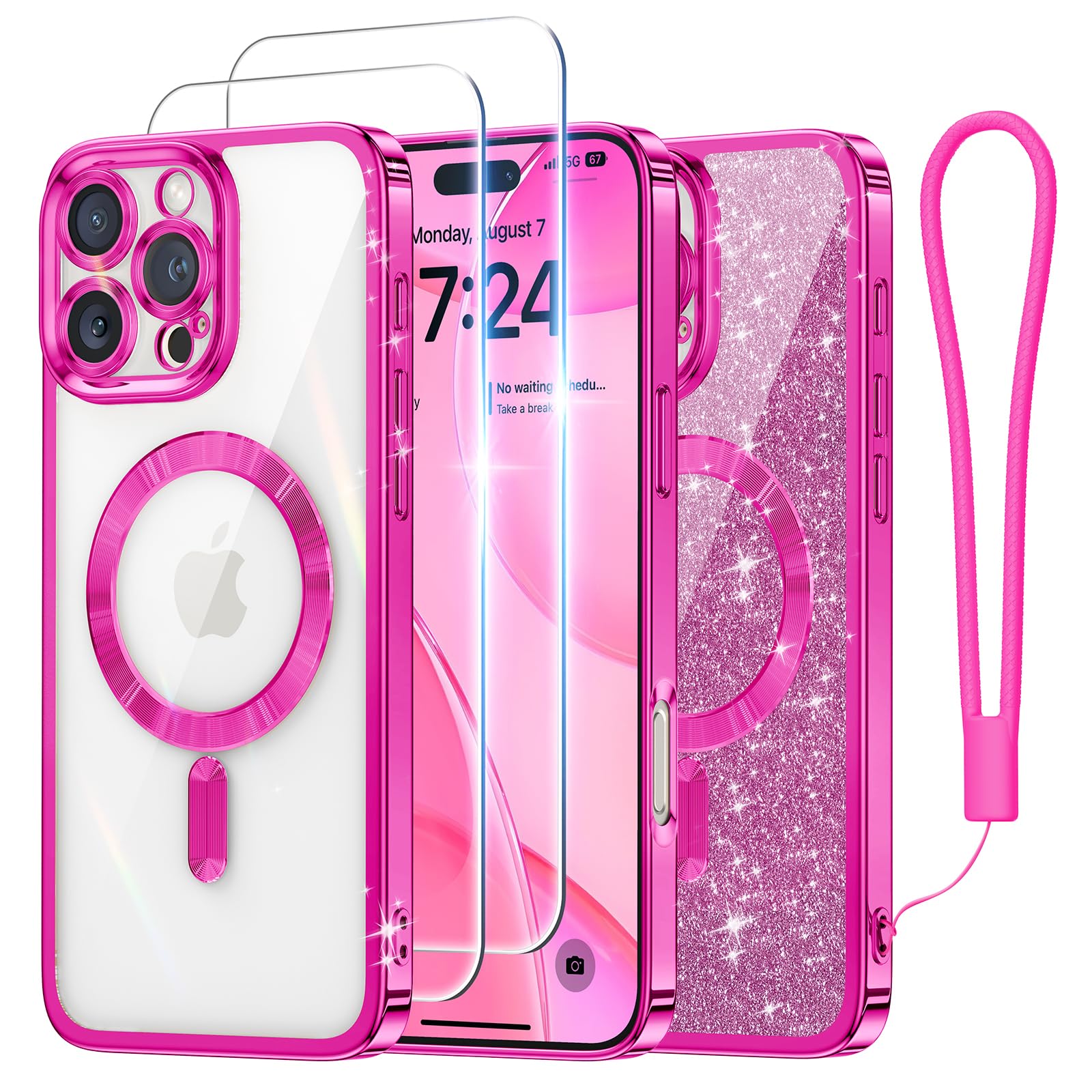 Meifigno Glitter iPhone 16 Pro Max Case 6.9