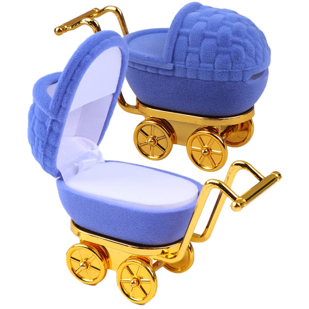 Gadpiparty 2-Piece Baby Stroller Shaped Ring Box Set - Wedding Proposal Ring Holder, Jewelry Gift Box for Valentines Day, Engagement Party Decor & Bridal Shower Accessories | Perfect for Proposals, Wedding Decorations & Romantic Gift Giving