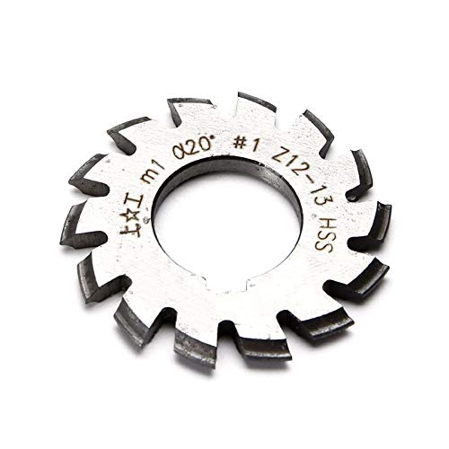 8-Piece HSS M1 PA20 20° Involute Gear Cutter Set #1-8 - High Speed Steel Milling Machine Tool Kit for DIY, Industrial & Automotive Gear Cutting Projects