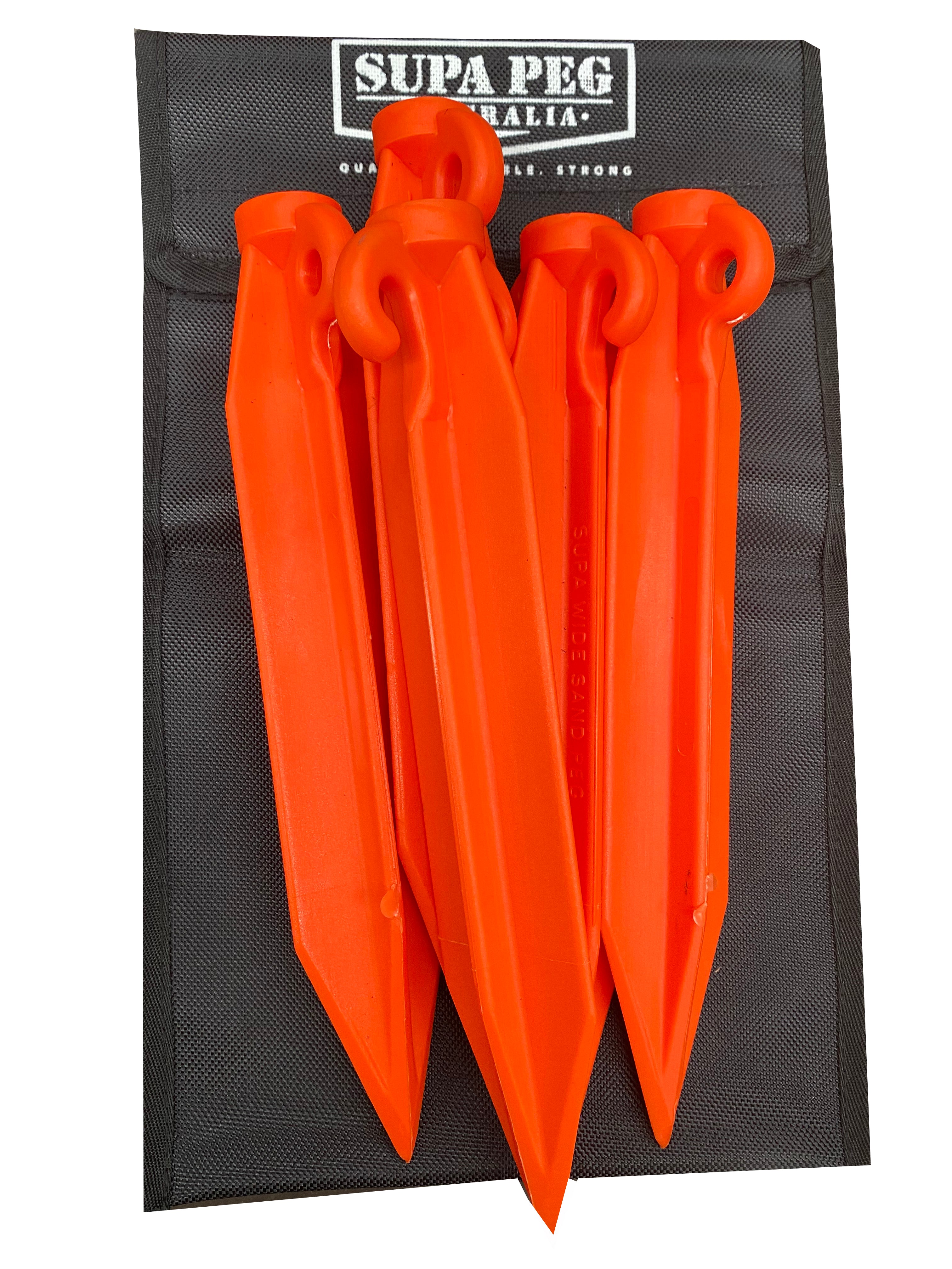 Camping Sand Pegs with Storage Bag - Heavy Duty Tent Stakes for Beach, Desert & Windy Conditions - Perfect for Outdoor Camping, Hiking & Backpacking