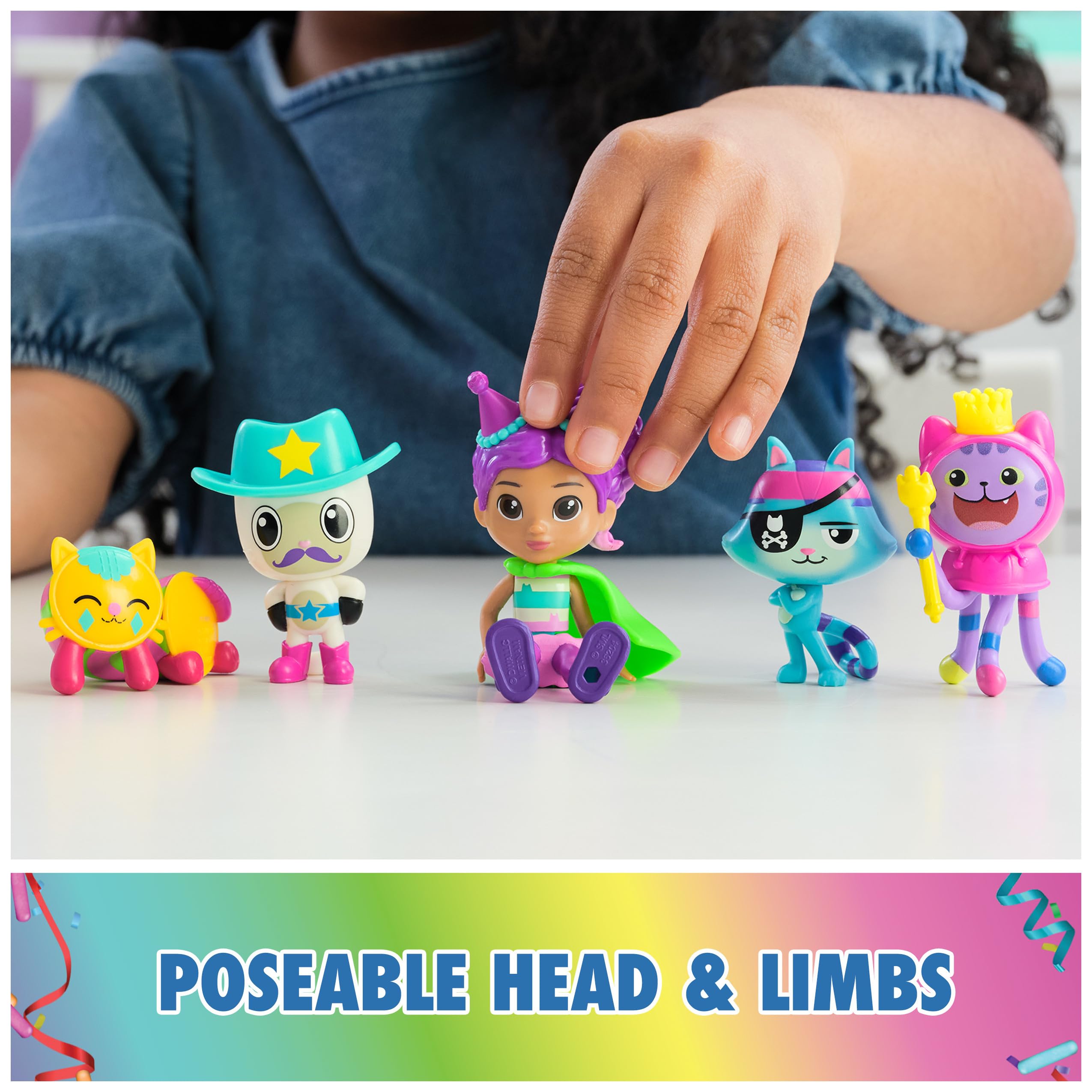 Gabby's Dollhouse Celebration Themed Playset - 5 Cat Toy Figures with Gabby Girl, Surprise Toys & Dollhouse Accessories for Kids Ages 3+ | Perfect for Birthday Gifts, Pretend Play & Collectible Fun