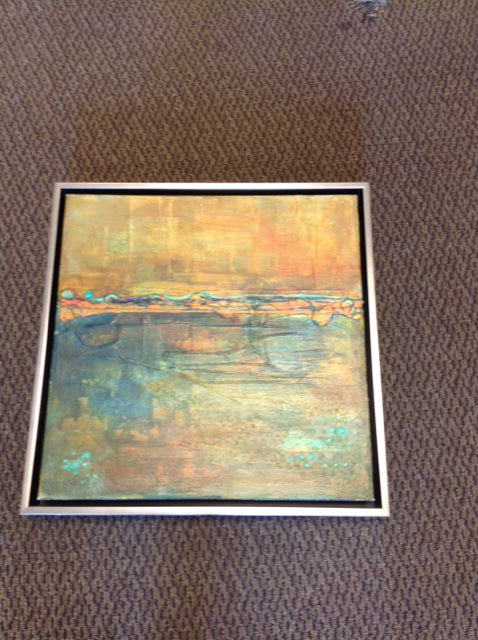 17.5x17.5 Inch Modern Abstract Framed Acrylic Wall Art - Perfect for Living Room, Bedroom & Office Decor