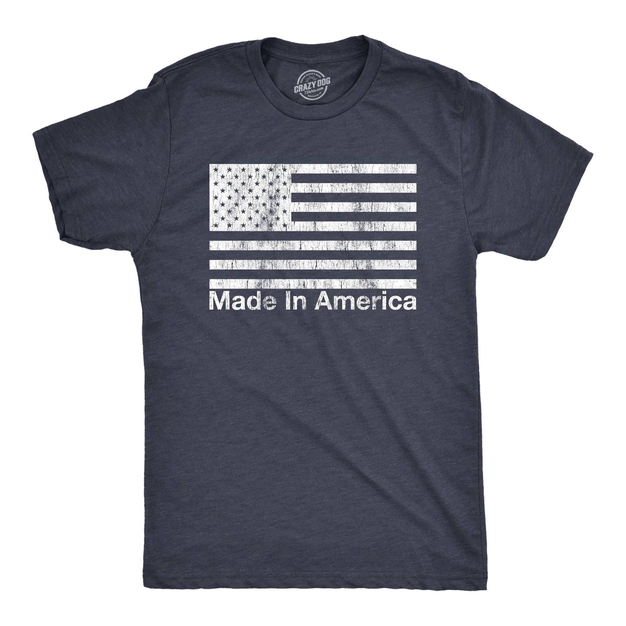 Funny Patriotic USA Flag Graphic T-Shirt for Men - American Made, Comfortable Cotton Tee - Perfect for 4th of July, BBQ Parties & Independence Day Celebrations