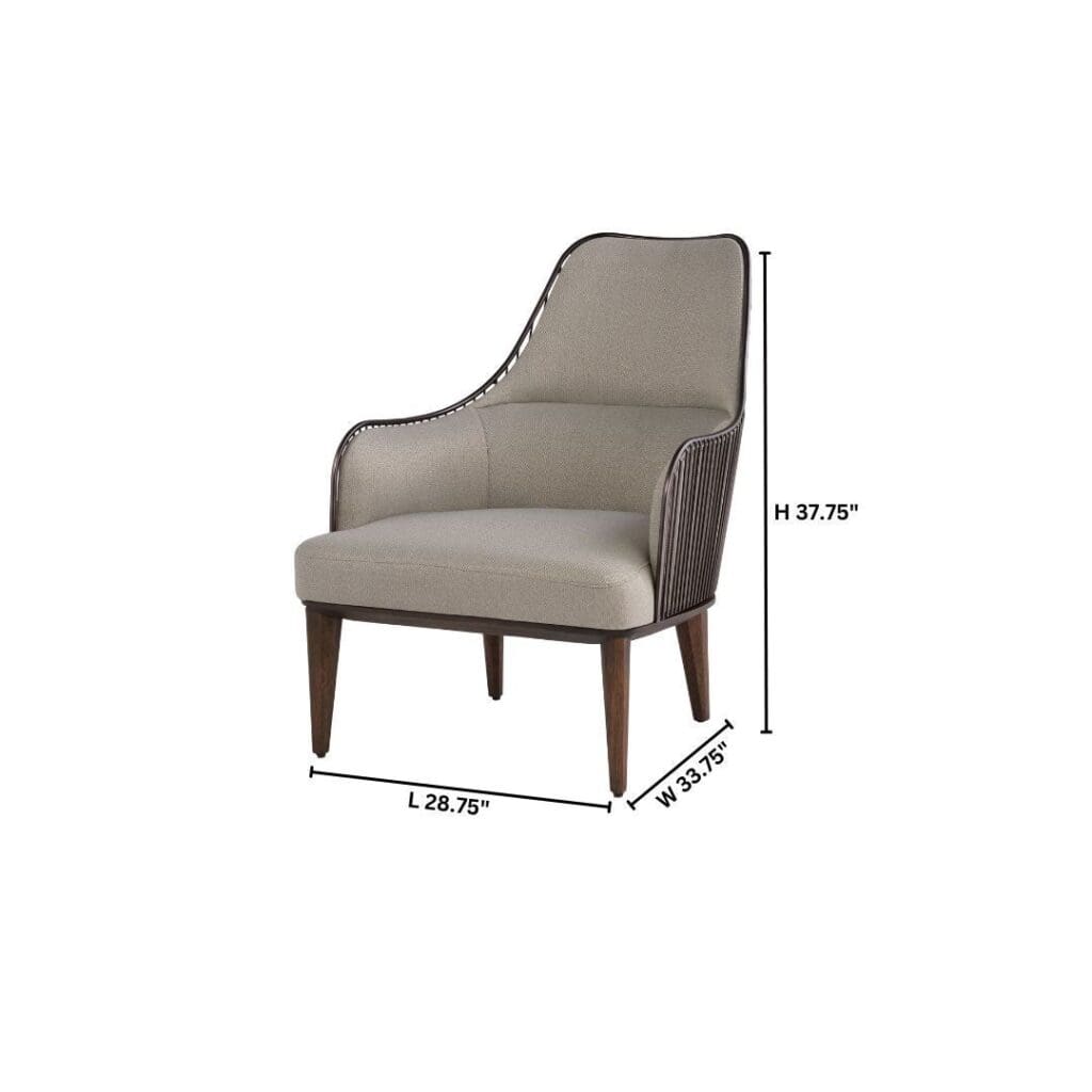 Cyan Design 11731 Ayla Chair - Dark Brown, Onyx & Taupe Upholstered Accent Chair for Living Room, Bedroom or Office Decor