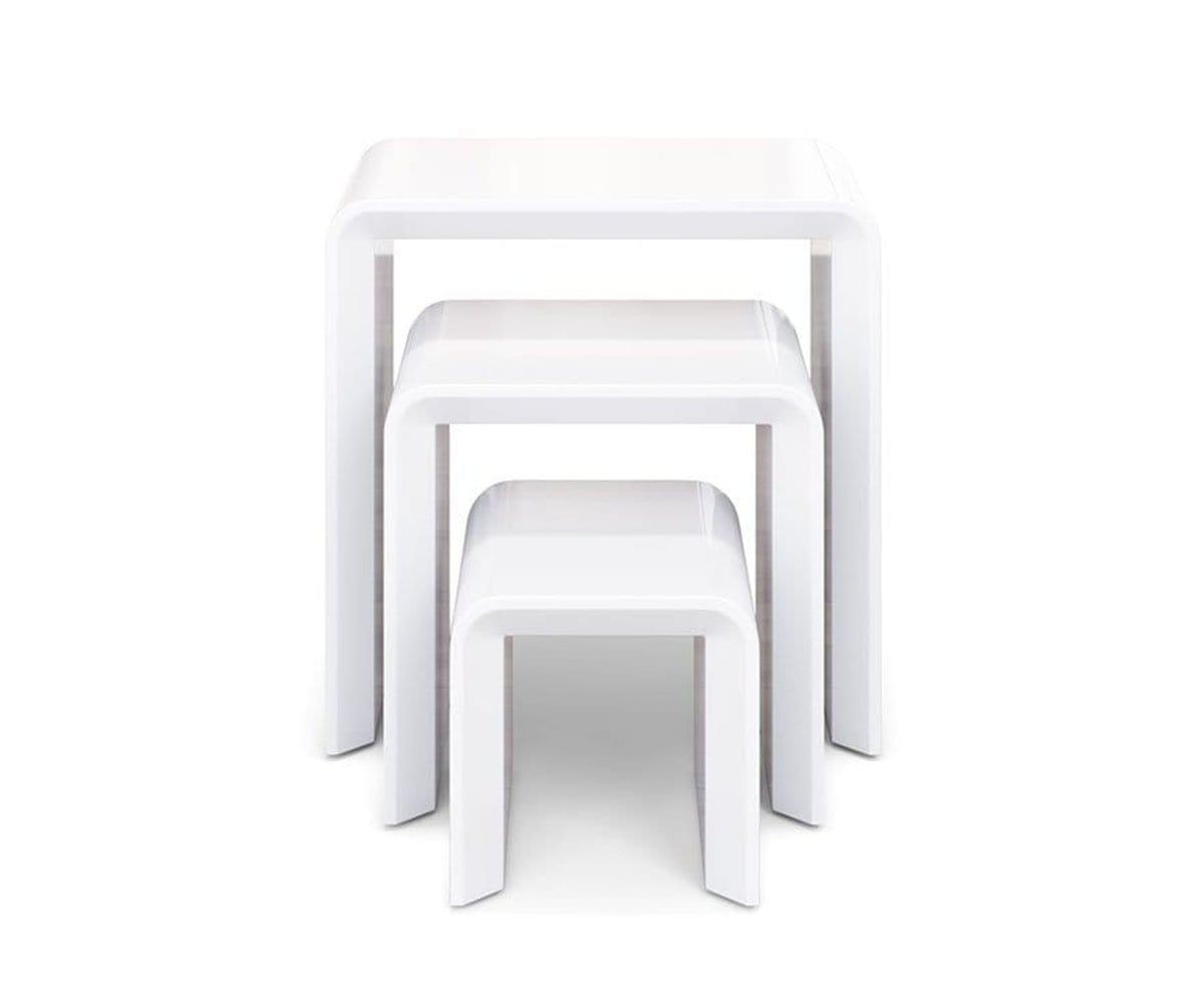 Nesting Tables Set of 3 - Modern Side Tables for Living Room, Bedroom, Office - Space Saving Multi-Level Coffee Tables - Perfect for Small Spaces & Home Decor