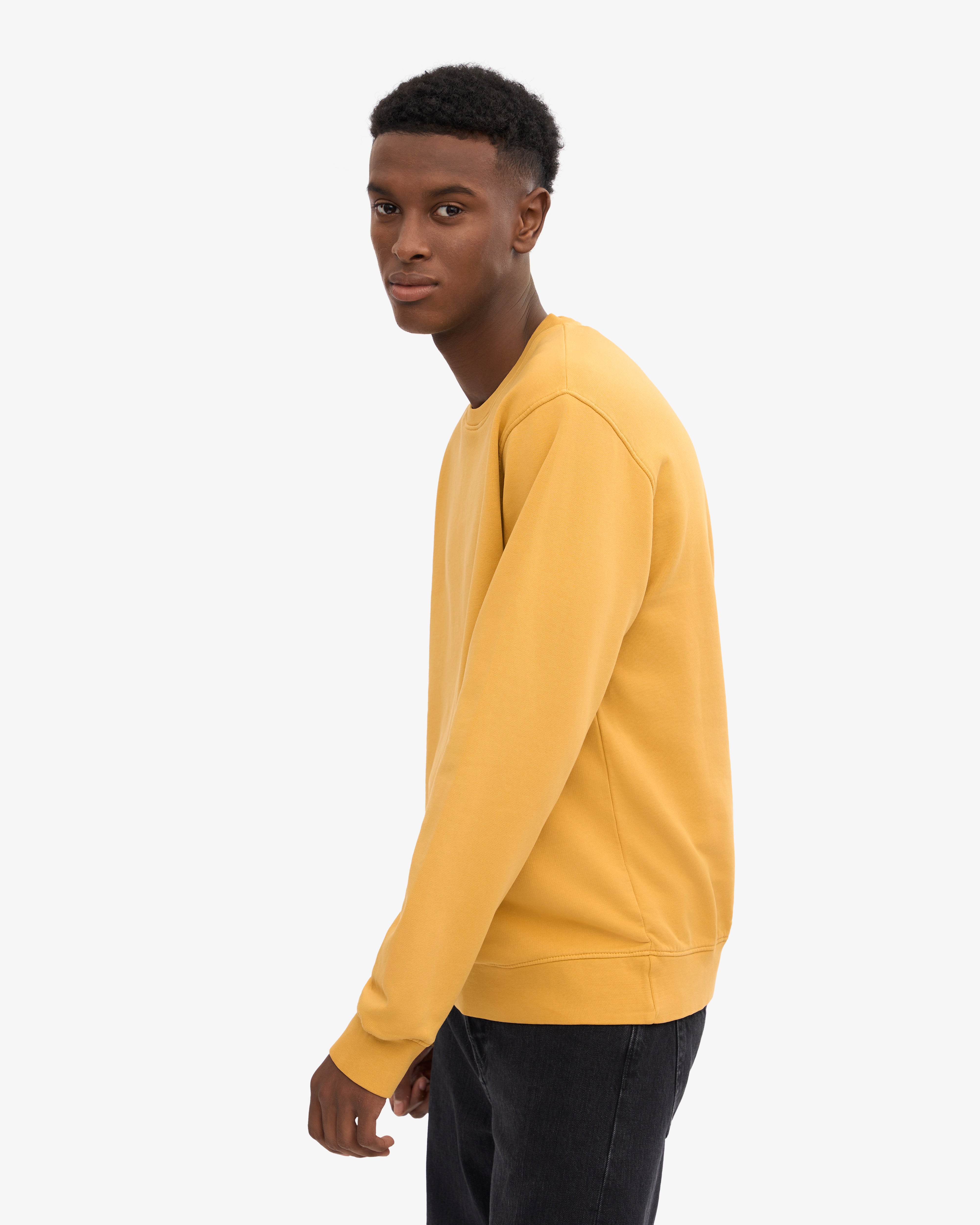 Classic Organic Cotton Crew Neck T-Shirt for Men - Soft & Comfortable Burned Yellow Tee - Perfect for Casual Wear, Outings & Everyday Comfort