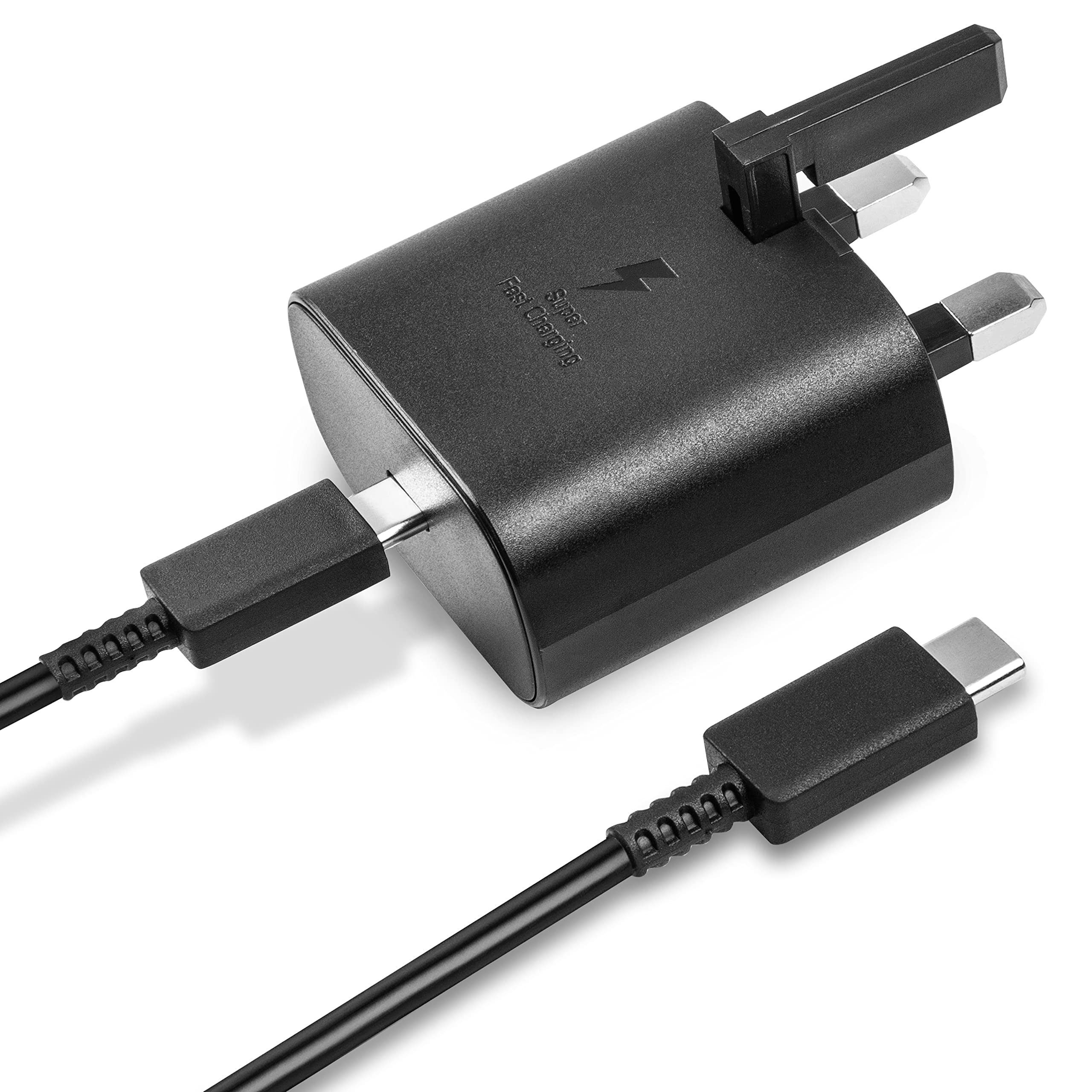 25W Samsung Fast Charger Plug with 6FT USB C Cable - Compatible with Galaxy S23/S22/S21/S20, Note 20/10, A Series & USB-C Devices | Quick Charge 3.0 | Perfect for Home, Office & Travel Charging Needs