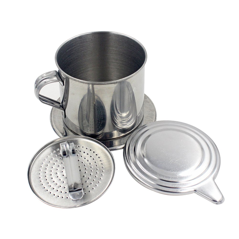 Best Vietnamese Coffee Filter - Stainless Steel Gravity Drip Coffee Maker for Authentic Phin Coffee - Perfect for Home, Office & Travel Use