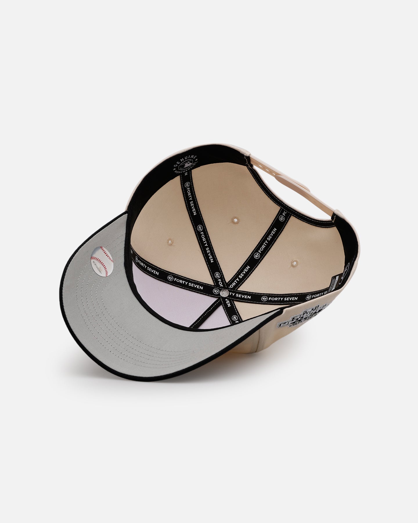 47 Brand Chicago White Sox 'Herringbone' 47 Offside Snapback Hat - Natural/Black Adjustable Baseball Cap for Men & Women - Perfect for Sports Fans, Casual Wear & Gifts