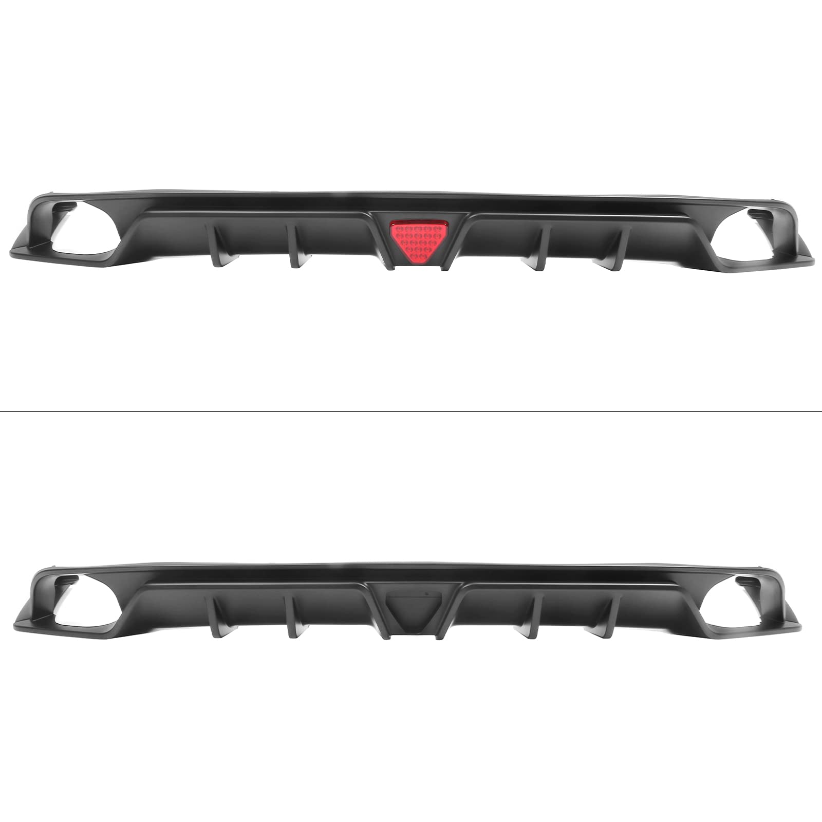 FREEMOTOR802 Rear Diffuser for 2022-2024 Honda Civic 11th Gen EX/Touring/Si Sedan - IKON Style Matte Black Rear Bumper Lip Body Kit Replacement | Perfect for Car Enthusiasts & Street Racing Upgrades