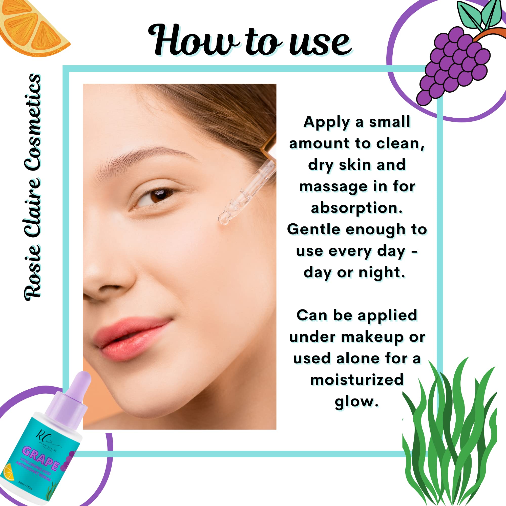Best Vitamin C Serum for Face with Hyaluronic Acid & Grape Seed Extract - Antioxidant, Hydrating & Anti-Aging Serum for Wrinkles, Fine Lines, Acne Scars & Sun Damage - Cruelty Free Skincare for Daily Glow & Night Repair