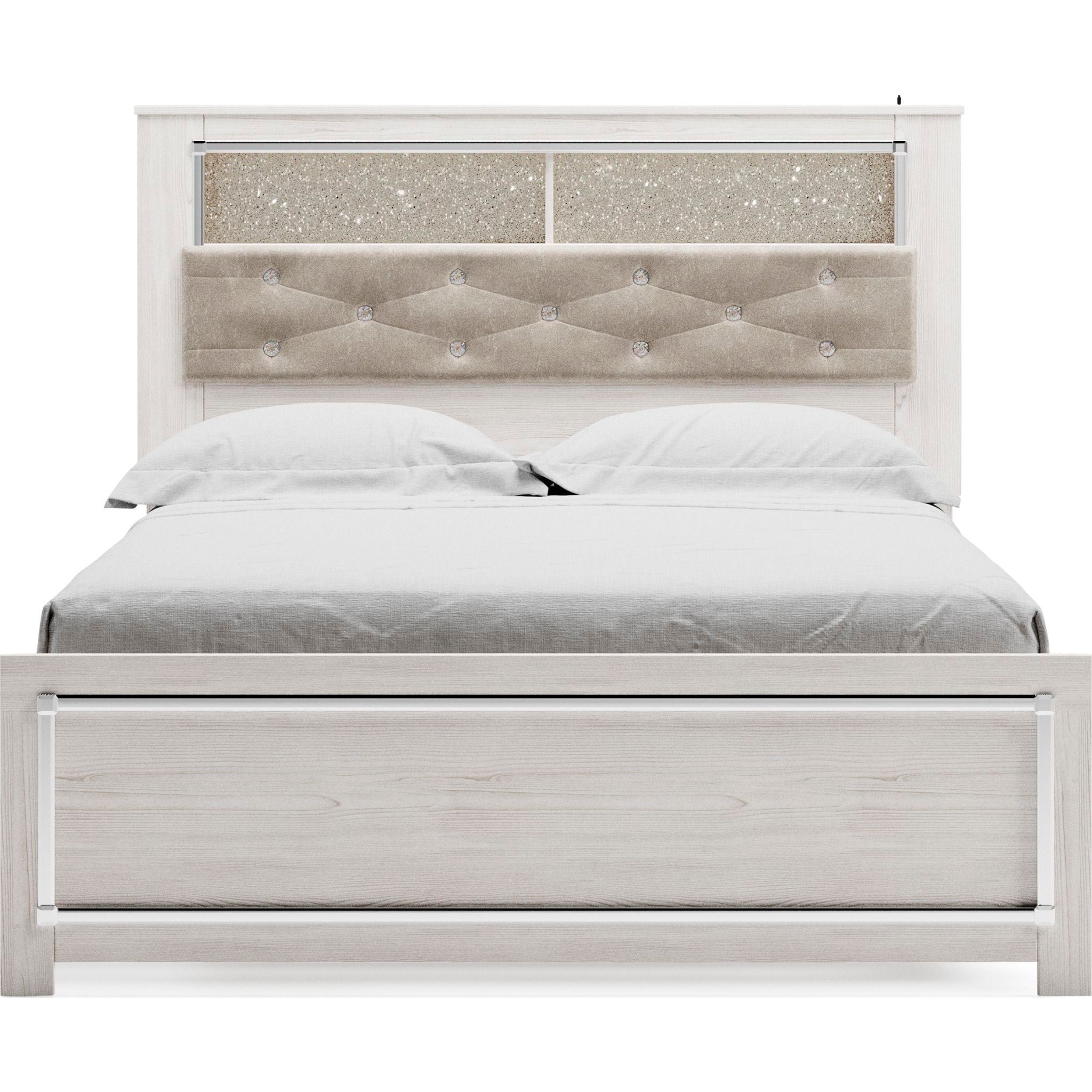 Altyra Modern Bookcase Platform Bed with Storage - Wooden Bookshelf Headboard & Underbed Storage - Perfect for Small Bedrooms, Studio Apartments & Dorm Rooms