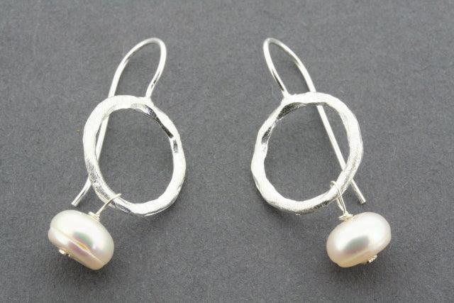 Elegant Pearl & Circle Sterling Silver Earrings for Women - Perfect for Weddings, Parties & Everyday Wear