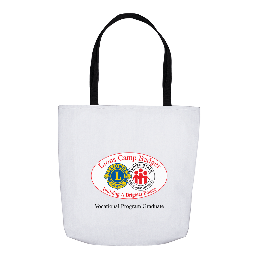 Lions Camp Badger Tote Bag - Durable Canvas Tote with Color Logo - Perfect for Shopping, Beach, Gym & Everyday Use