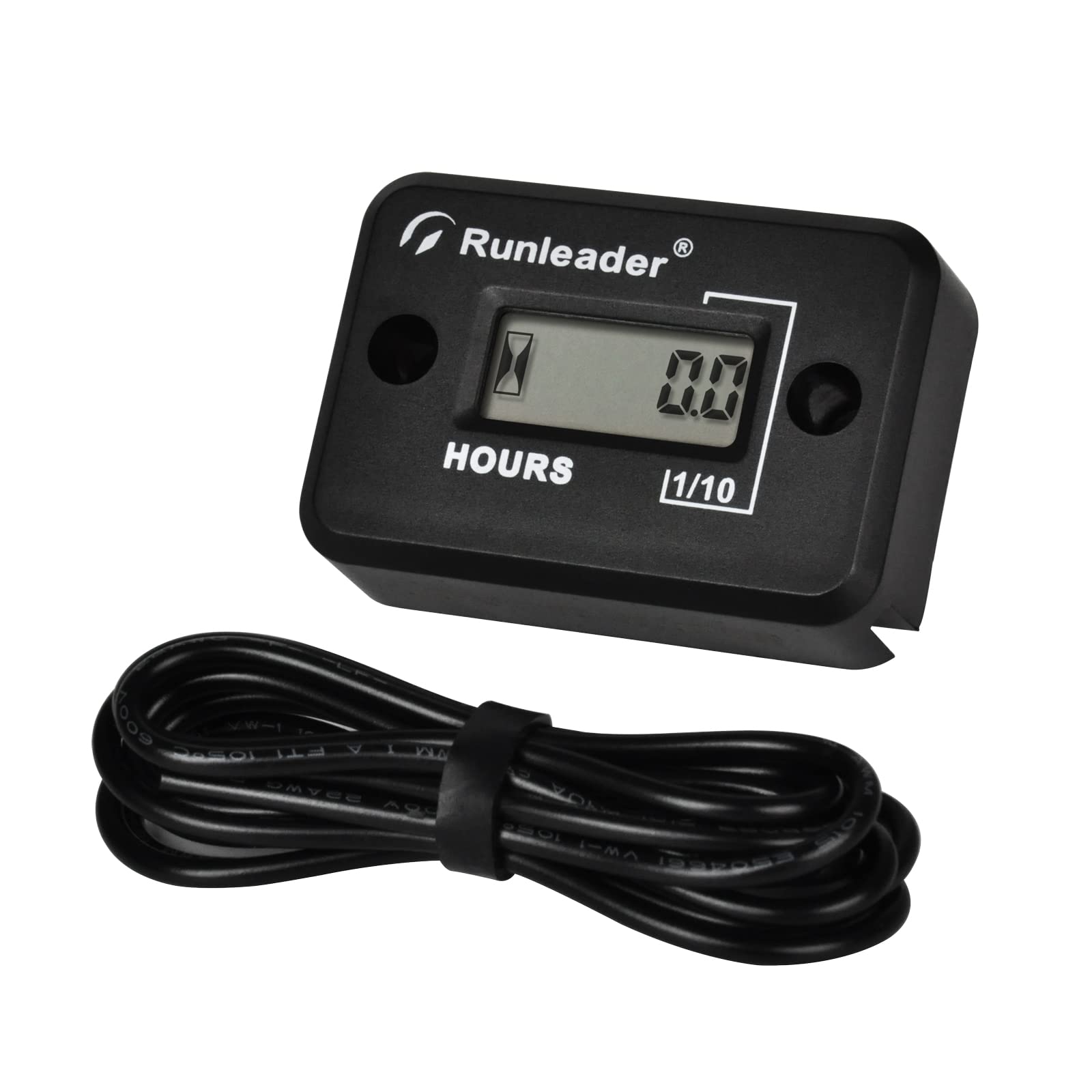 Waterproof Inductive Hour Meter with Epoxy Resin Seal - Compatible with Gas Engines, Lawn Mowers, Generators, Pressure Washers, Marine, ATV, Boats, Outboard Motors, Dirt Bikes & Motorcycles - Perfect for Outdoor Equipment Maintenance and Usage Tracking