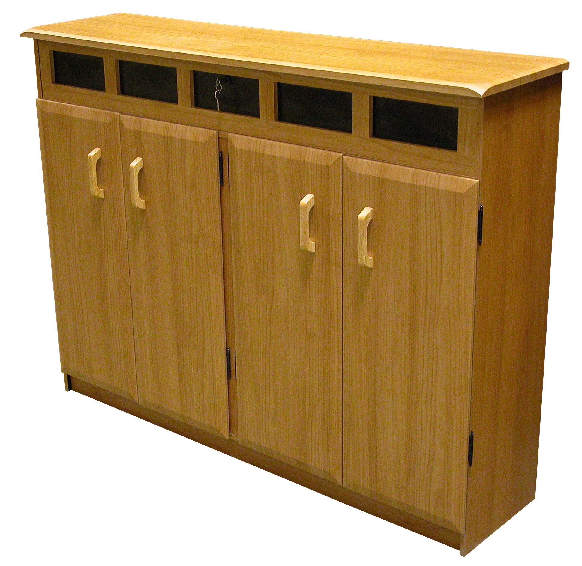 Venture Horizon Oak Top Load Media Cabinet - Stylish Storage for DVDs, Games & Electronics in Living Room & Home Theater