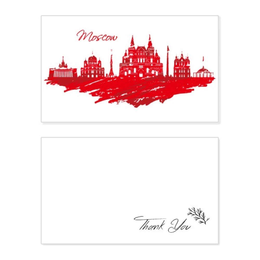Russia Moscow Red Cathedral Thank You Card - Birthday, Wedding, Appreciation Greeting Card for All Occasions | Perfect for Anniversaries, Holidays & Special Events